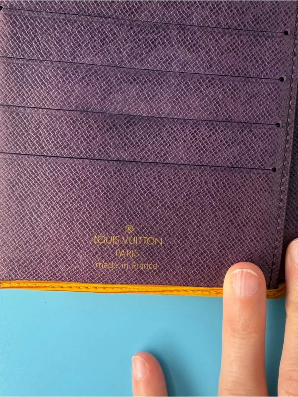 Louis Vuitton Epi Snap Wallet Yellow Purple Bifold - Picture 6 of 10